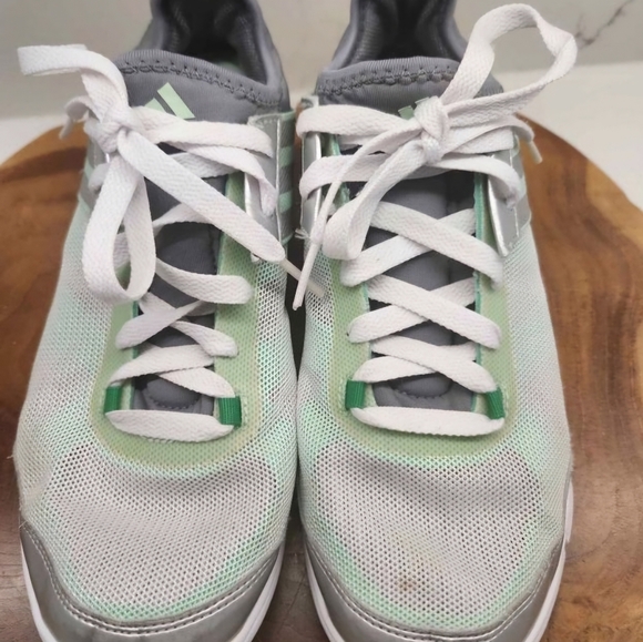 Adidas Women's Cloudfoam Ultra Running Shoes Green Low Top Size 8 US - Picture 3 of 6